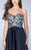 La Femme - Delicate Deep Sweetheart Illusion A-Line Long Evening Gown 23881 In Navy
