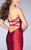 Strapless Sweetheart Strappy Open Back Mikado Prom Dress 23916 In Red