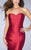 Strapless Sweetheart Strappy Open Back Mikado Prom Dress 23916 In Red