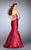 Strapless Sweetheart Strappy Open Back Mikado Prom Dress 23916 In Red