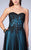La Femme - Lavish Bead Crusted Sweetheart Tulle Long Evening Gown 23920 In Black and Blue