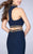 Two Piece Halterneck Crop Top  and Mermaid Skirt Prom Dress 23932 In Blue