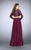 La Femme - Glamorous Two-Piece Lace Illusion Long Evening Gown 23937 In Red