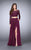 La Femme - Glamorous Two-Piece Lace Illusion Long Evening Gown 23937 In Red