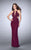 Strappy Halter Style Beaded Prom Dress 23941 In Red