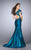 Vibrant Colored Lace Top and Mermaid Skirt Prom Dress 23960 In Blue
