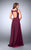La Femme - Majestic Lace Deep Sweetheart Long Evening Gown 23964 In Red