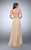 La Femme - Two-Piece Crystal Sweetheart Crisscross Long Evening Gown 23966 In Neutral
