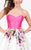 Terani Couture - Strapless Sweetheart Floral Print Cocktail Dress 1711P2118 in Pink and Floral