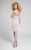 Terani Couture - Shimmering Strapless Sweetheart Short Sheath Dress 1711P2125 In White and Neutral
