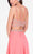 Terani Couture - Alluring Crystal Beaded Bateau Neck Two-Piece Chiffon A-line Dress 1711P2130 In Pink
