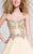 Terani Couture - Beautiful Bejeweled Sweetheart Short Dress 1711P2238 In Neutral and Gold