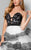 Terani Couture - Sweetheart Tiered Ruffled  Ball Gown 1711P2245 in Black and White