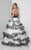 Terani Couture - Sweetheart Tiered Ruffled  Ball Gown 1711P2245 in Black and White