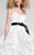 Terani Couture - Sheer Striped Sweetheart Ballgown 1711P2246 In Black and White