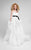 Terani Couture - 1711P2246 Sheer Striped Sweetheart Ballgown  In Black and White