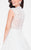 Terani Couture - High Neck Beaded A-line Cocktail Dress 1711P2249 In White