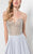Terani Couture - Stunning Beaded Strapless Sweetheart Chiffon BallGown 1711P2341 In Silver and Neutral