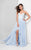 Terani Couture - Stunning Beaded Strapless Sweetheart Chiffon BallGown 1711P2341 In Silver and Neutral