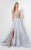 Terani Couture - Stunning Beaded Strapless Sweetheart Chiffon BallGown 1711P2341 In Silver and Neutral
