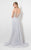 Terani Couture - Stunning Beaded Strapless Sweetheart Chiffon BallGown 1711P2341 In Silver and Neutral