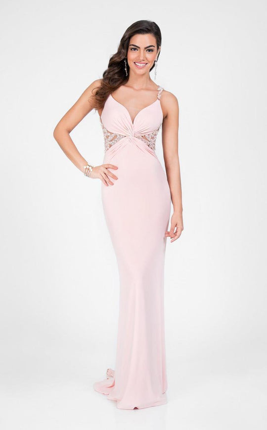 Terani Couture - Twisted Sweetheart Draped Bodice Prom Dress 1711P2346 In Pink