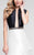 Terani Couture - Chic Illusion Neck Layered A-line Gown 1711P2357 In Black and White
