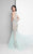 Terani Couture - Crystal Bead Embelished Tulle Godet Prom Dress 1711P2361 In Green and Neutral