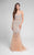 Terani Couture - Crystal Bead Embelished Tulle Godet Prom Dress 1711P2361 In Crystal and Neutral