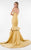 Terani Couture - Elegant Beaded Semi-Sweetheart Polyester Mermaid dress 1711P2371 In Gold