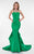 Terani Couture - Elegant Beaded Semi-Sweetheart Polyester Mermaid dress 1711P2371 In Green