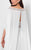 Terani Couture - Elegant Jewelled Illusion Neck Polyester A-Line Gown 1711P2382 In White and Silver
