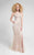 Terani Couture - Figure-flattering Beaded Illusion Neck Mermaid Dress 1711P2391 In Neutral