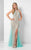 Figure-flattering Beaded Illusion Neck Mermaid Dress 1711P2391