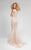 Terani Couture - Figure-flattering Beaded Illusion Neck Mermaid Dress 1711P2391 In Neutral