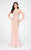 Terani Couture - Figure-flattering Beaded Illusion Neck Mermaid Dress 1711P2391 In Neutral