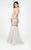 Terani Couture - Wonderful Beaded Sweetheart Scalloped Hemline Polyester Mermaid Gown 1711P2394 In Silver and Pink