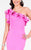 Terani Couture - Lovely One-Shoulder Asymmetric Polyester Mermaid Gown 1711P2402 In Pink