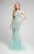 Terani Couture - Grandiose Shimmering Illusion Neck Mermaid Gown 1711P2591 In Green