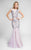 Terani Couture - Dazzling Jewelled Bateau Neck Polyester Mermaid Gown 1711P2601 In Purple