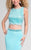 Terani Couture - Two-Piece Ornate Bateau Mermaid Gown 1711P2687 In Blue
