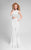 Terani Couture - Two-Piece Ornate Bateau Mermaid Gown 1711P2687 In White