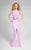 Terani Couture - Two-Piece Ornate Bateau Mermaid Gown 1711P2687 In Purple