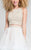 Terani Couture - Crochet-inspired Bateau Neck Two-piece A-line Dress 1711P2688 In Neutral