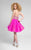Terani Couture - Stunning Jewelled Square Poleyster Tea Length Dress 1711P2691 In Pink