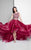 Terani Couture - 1711P2692 Two Piece Embellished High Low Dress In Red and Nude