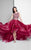 Terani Couture - 1711P2692G Jewel Festooned Ornate High Low Gown In Red