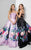 Two-Piece Floral Pleated A-Line Gown 1711P2703