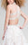 Two-Piece High Collar Gown with Lace Appliques 1711P2713