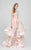 Two-Piece High Collar Gown with Lace Appliques 1711P2713